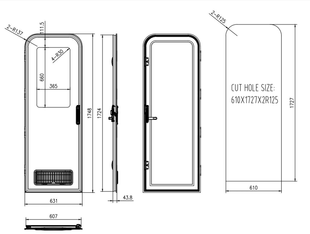 Caravan Door Dimensions Radius Top 610x1727 1