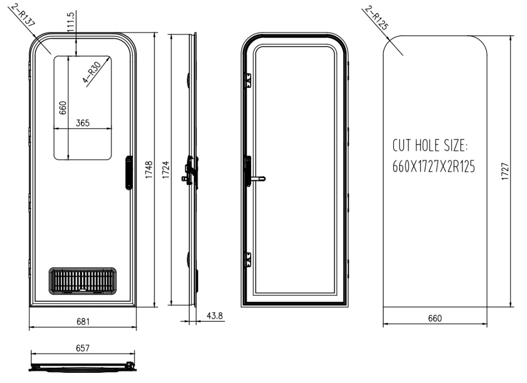 Caravan Door Dimensions Radius Top 660x1727 1